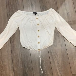 White Urban Planet off-the-shoulders top